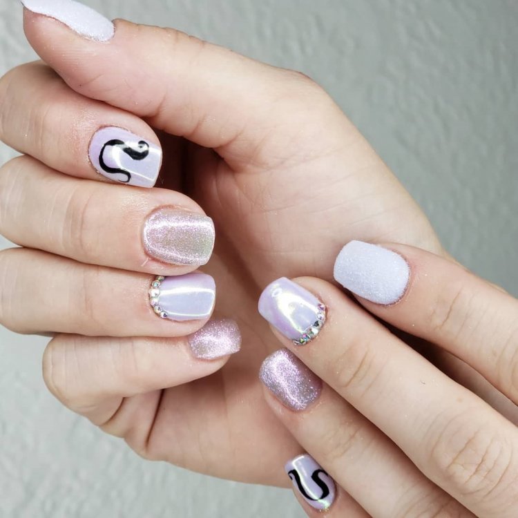 Маникюр 2021 мрамор