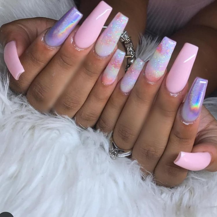 Смешной маникюр на длинные ногти