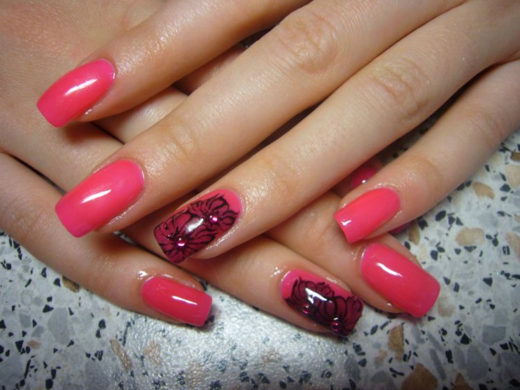 Шеллак красивые цвета алый розовы1