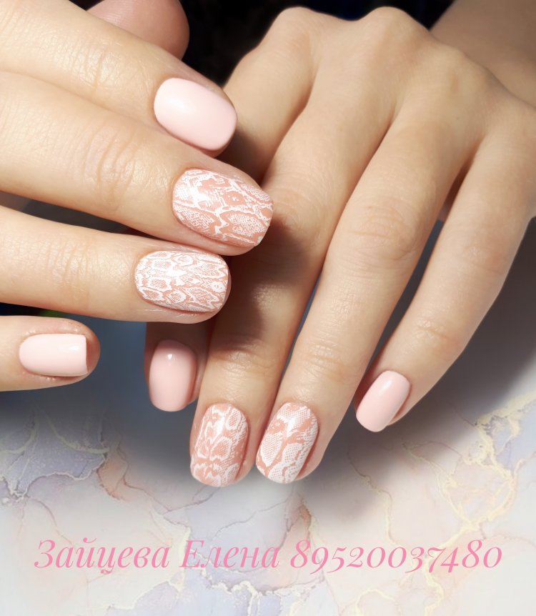 Нюдовый маникюр на свадьбу невесте