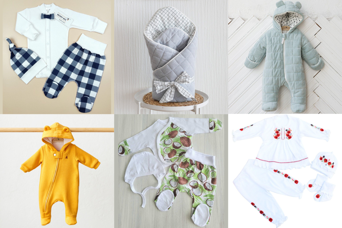 Комплекти на виписку, диятчі комбінезони, пелюшки, боді і чоловічки