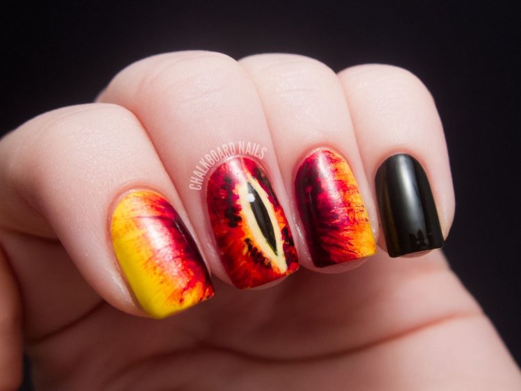 Маникюр языки пламени