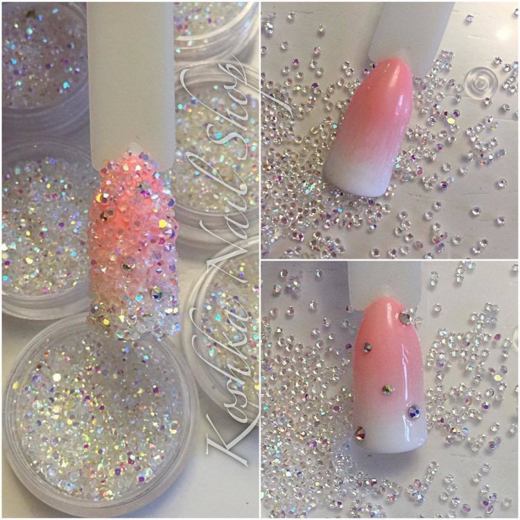 Маникюр с алмазной крошкой