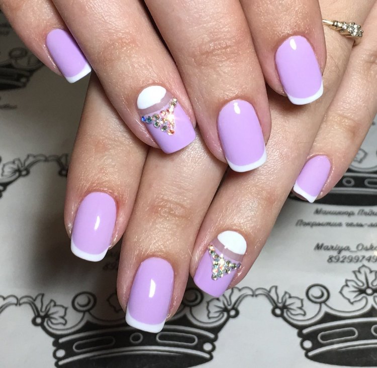 Лавандовый маникюр