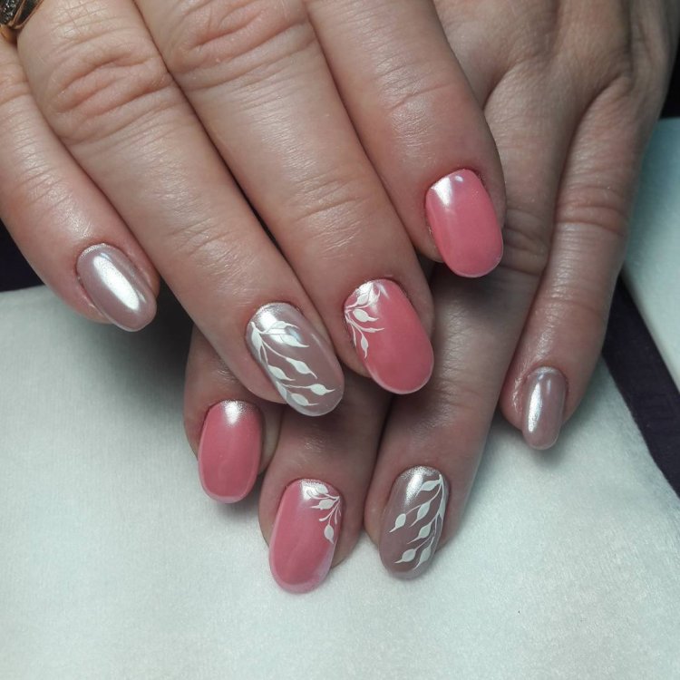 Шеллак маникюр мочитание трёх цветов