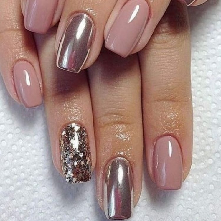 Гелевые ногти с втиркой