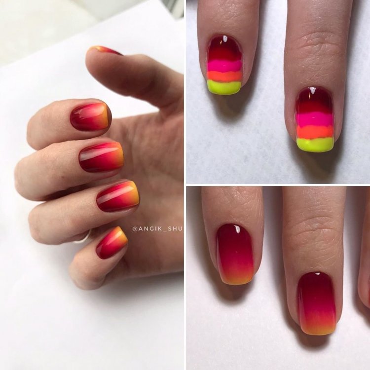 Поєднання кольорів для градієнта на нігтях