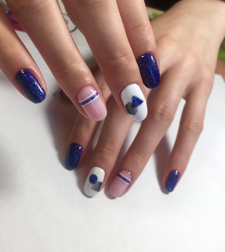 Гібридний манікюр - 48 фото