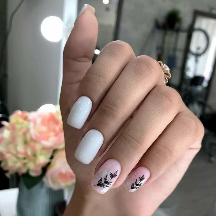 Веточки на ногтях