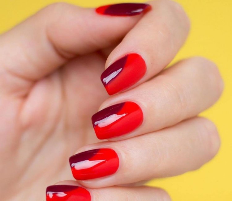 Оригинальные красные ногти