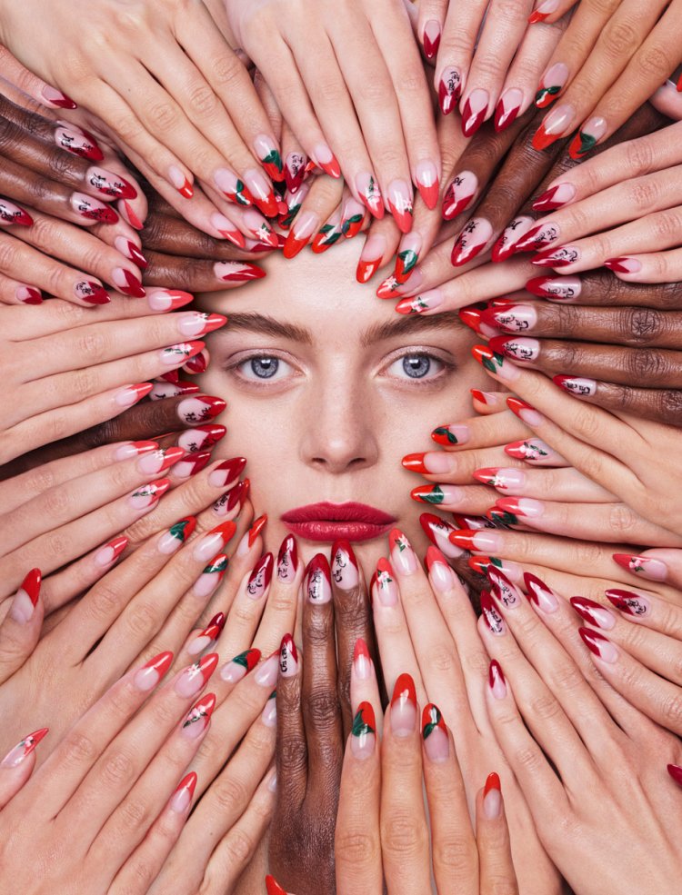 Креативная фотосессия маникюр