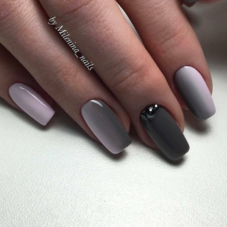 Маникюр цвет мокрый асфальт