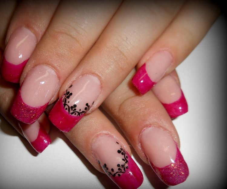 Френч на нарощенных ногтях