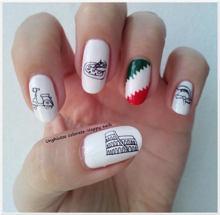 Манікюр прапор італії - 59 фото