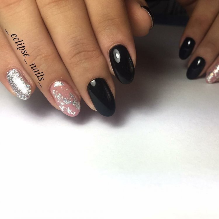 Шикарные черные ногти