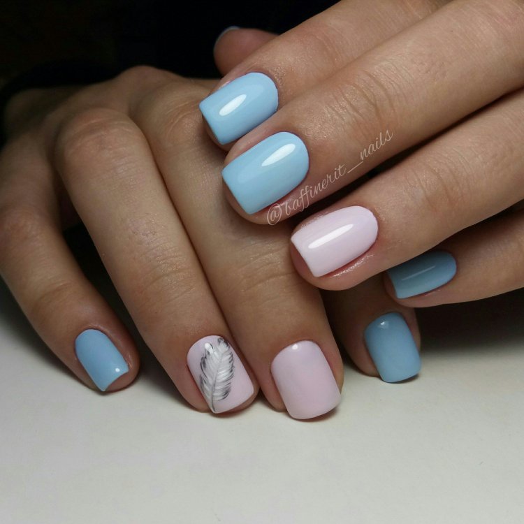 Однотонный маникюр на короткие ногти