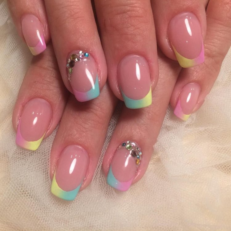 Разноцветный френч