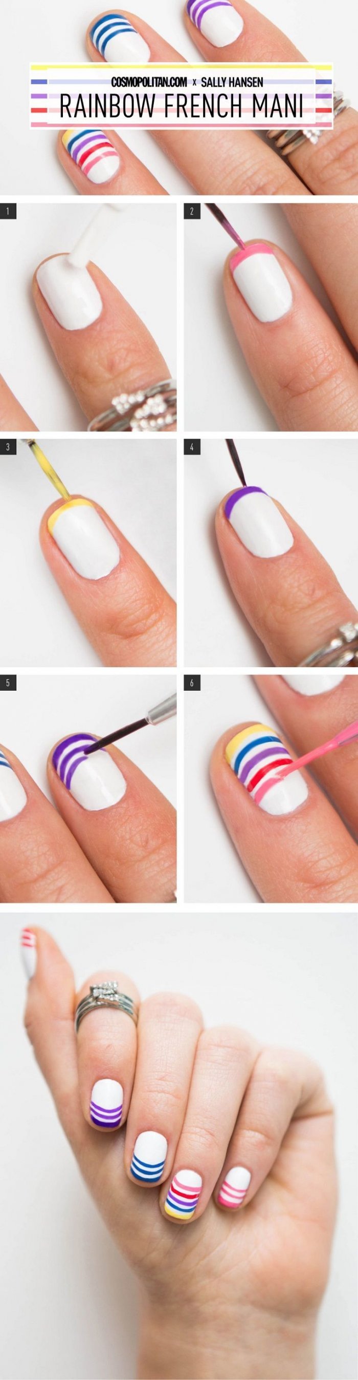 Красивый и легкий маникюр на короткие ногти в домашних