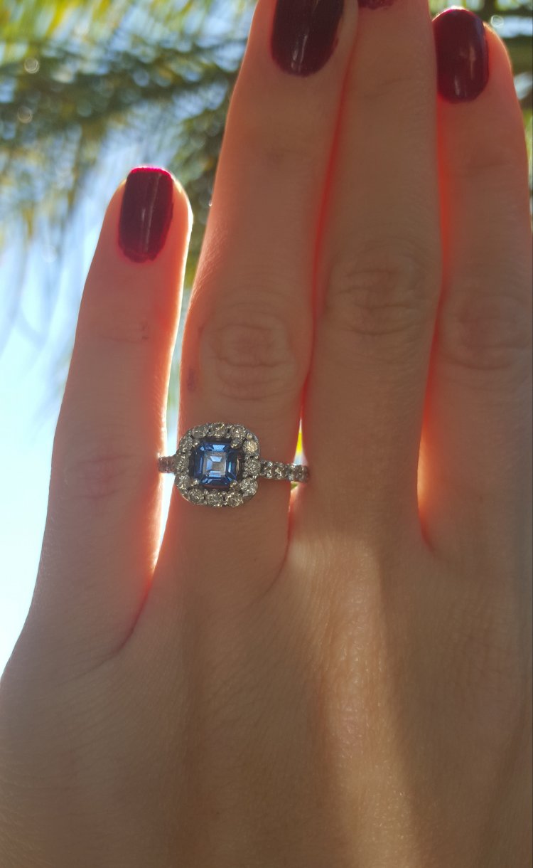 Кольцо Солитер с изумрудом