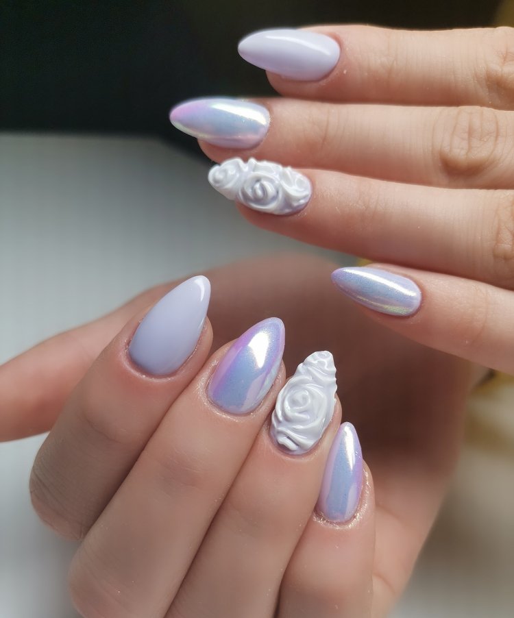 Маникюр лето 2021 втирка втирка