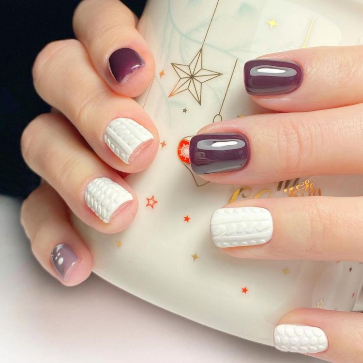 Вязаный маникюр фото 2021