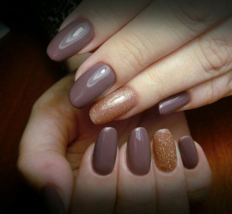 Маникюр в кофейных тонах