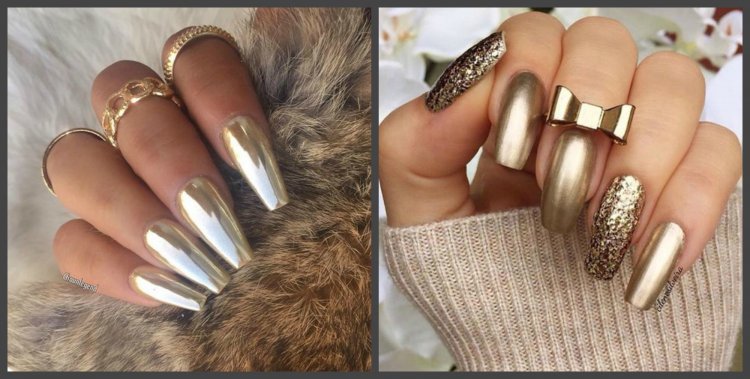 Серебряный маникюр