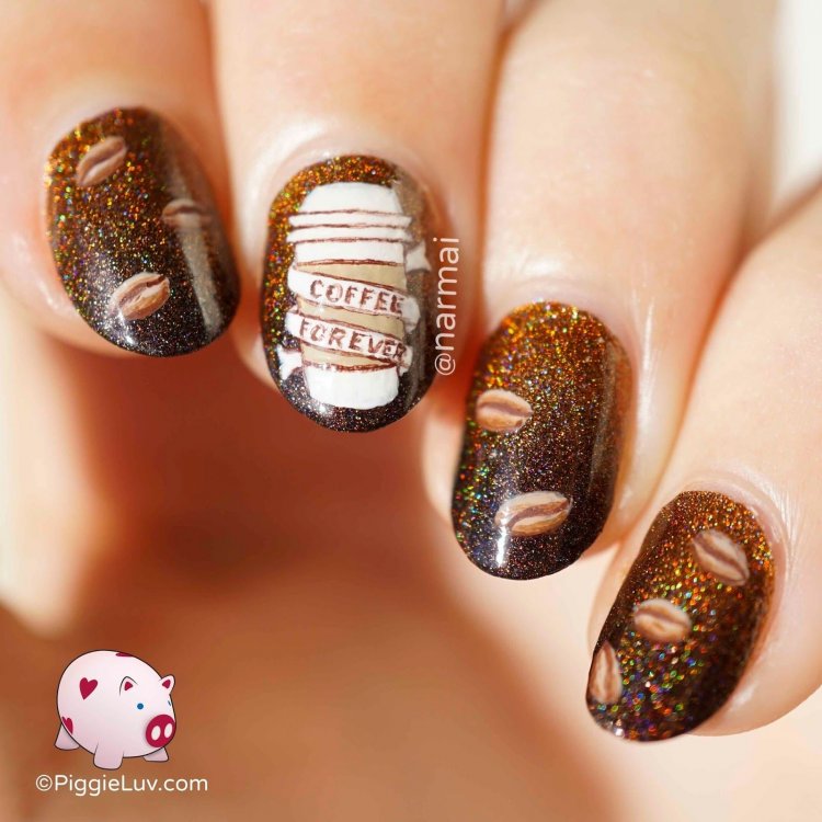 Маникюр кофе