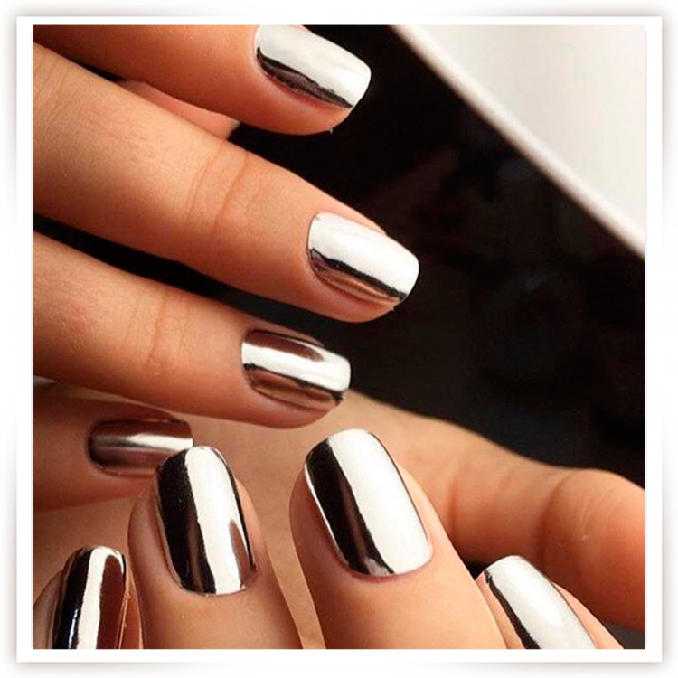 Зеркальные ногти