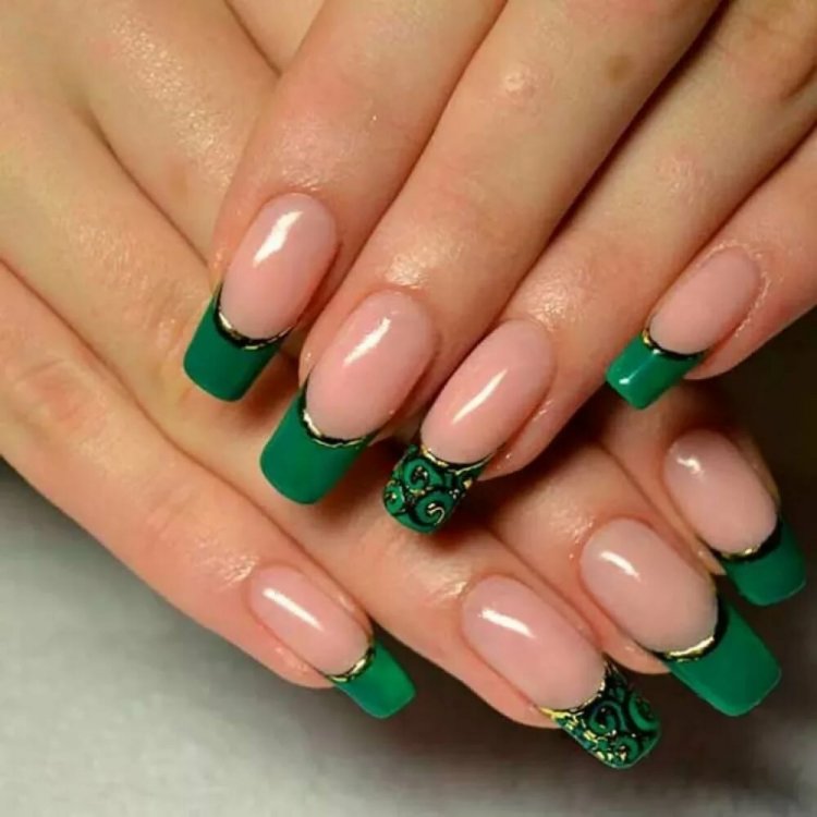 Зеленый матовый френч