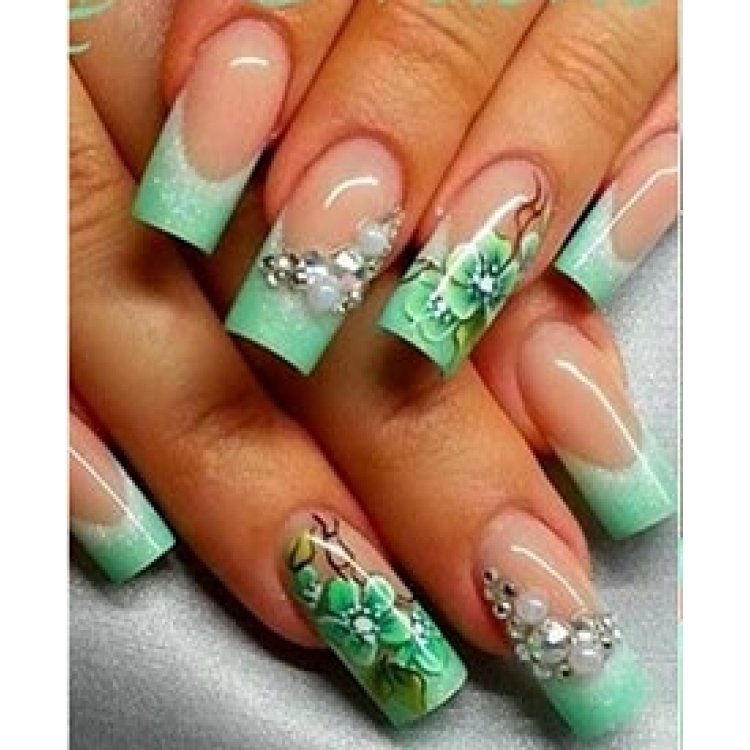 Салатовый френч