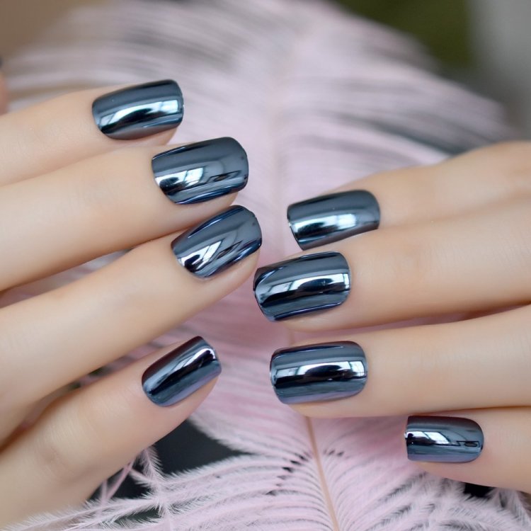 Маникюр зеркальные ногти