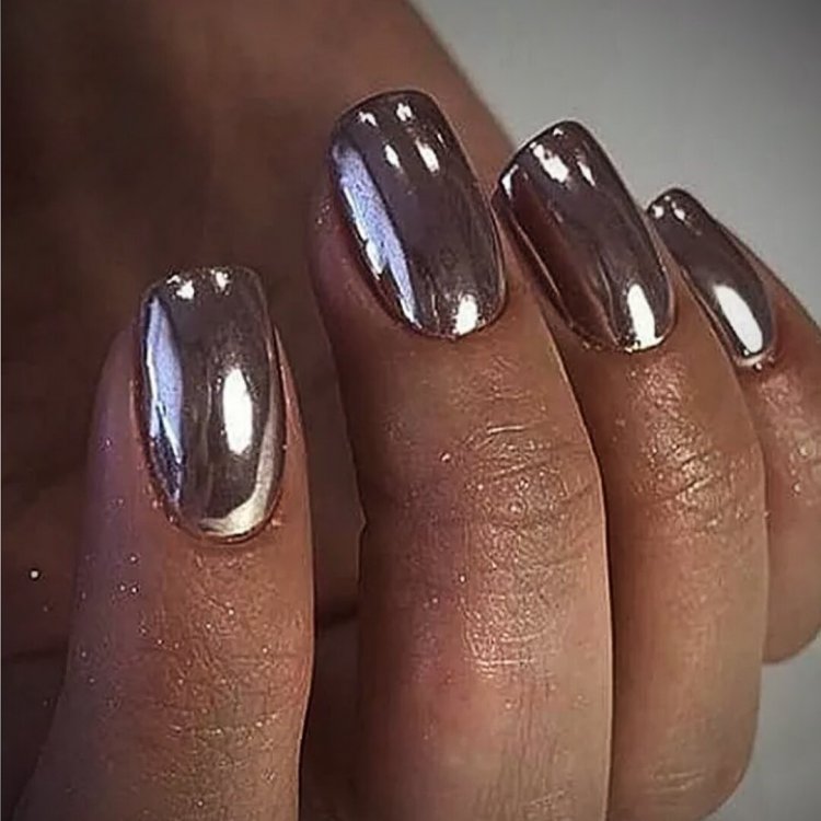 Металлические наклейки на ногти