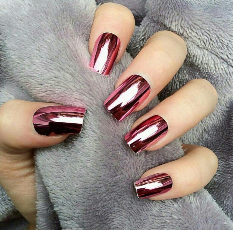 Втирка розовая зеркальная для ногтей