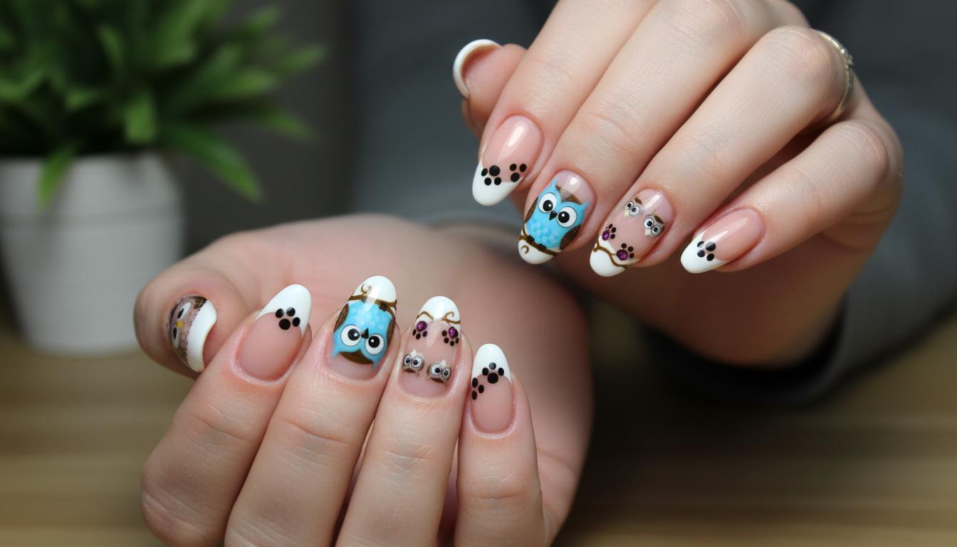 Дизайн ногтей с кошками