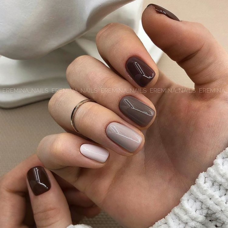 Ногти в кофейных тонах