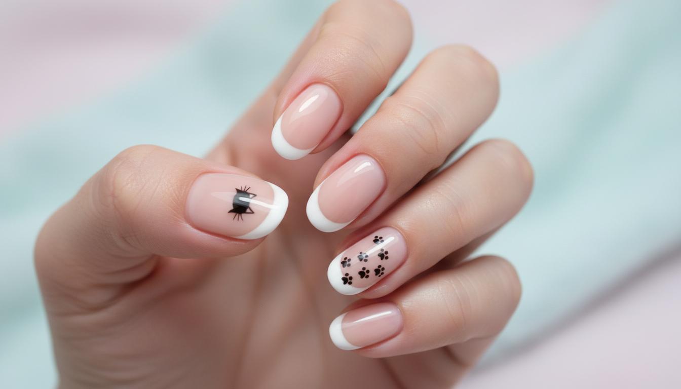 Маникюр с кошачьими лапками