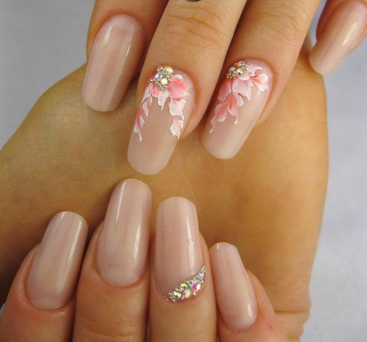 Нежные осенние ноготочки френч