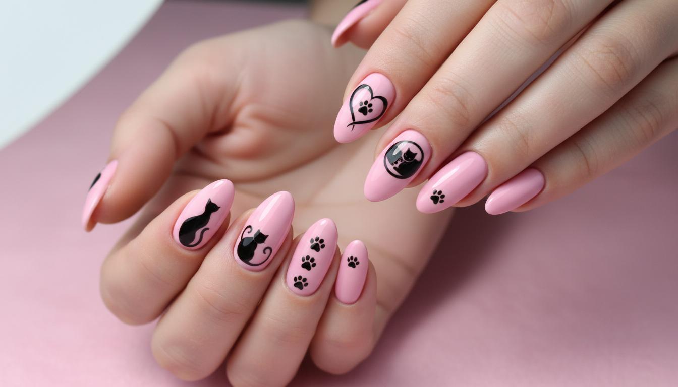 Классный маникюр с надписями и рисунками