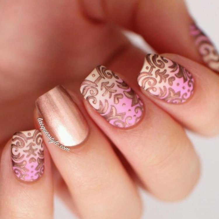 Ногти на весну однотонные цветы