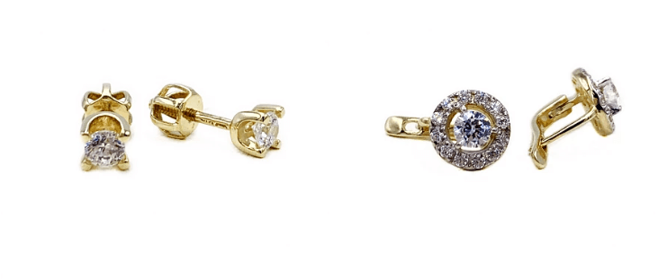 золотые серьги