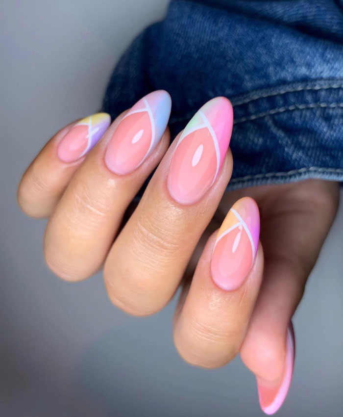 Кольоровий френч 2023: +220 фото манікюру