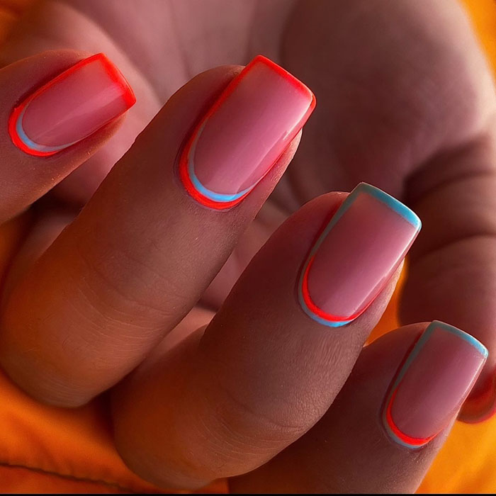 Кольоровий френч 2023: +220 фото манікюру