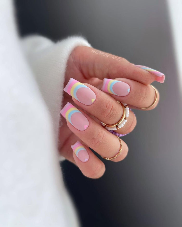 Кольоровий френч 2023: +220 фото манікюру