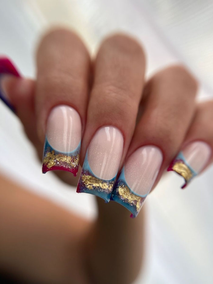 Кольоровий френч 2023: +220 фото манікюру