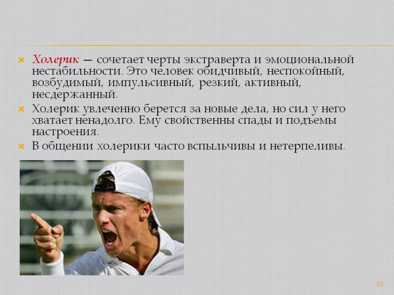 Холерик: характеристика людини та відповідні професії