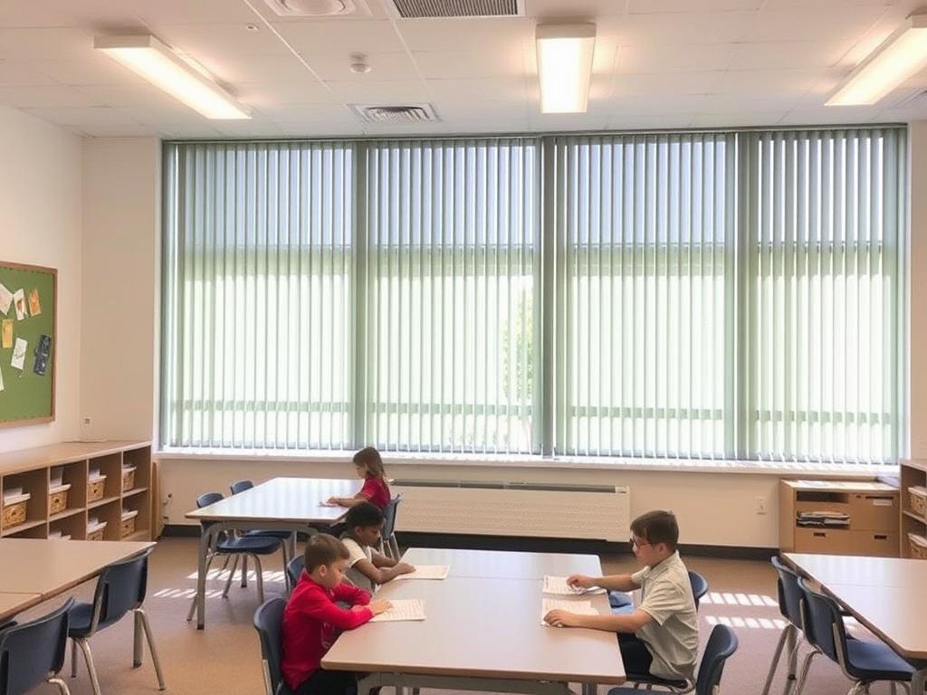Vertical blinds in educational institutions - safety and functionality. Вертикальные жалюзи