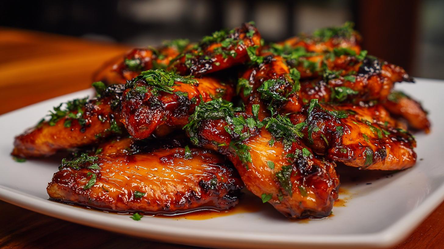 Chicken wings in teriyaki sauce Курячі крильця в соусі теріяк
