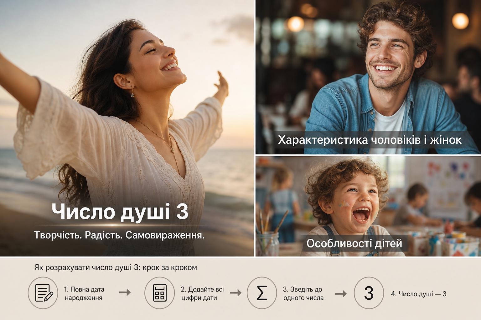 Число душі 3: значення, характеристика жінок, чоловіків і дітей. Як розрахувати число душі 3: крок за кроком Число душі 3: значення, характеристика жінок, чоловіків і дітей. Як розрахувати число душі 3: крок за кроком