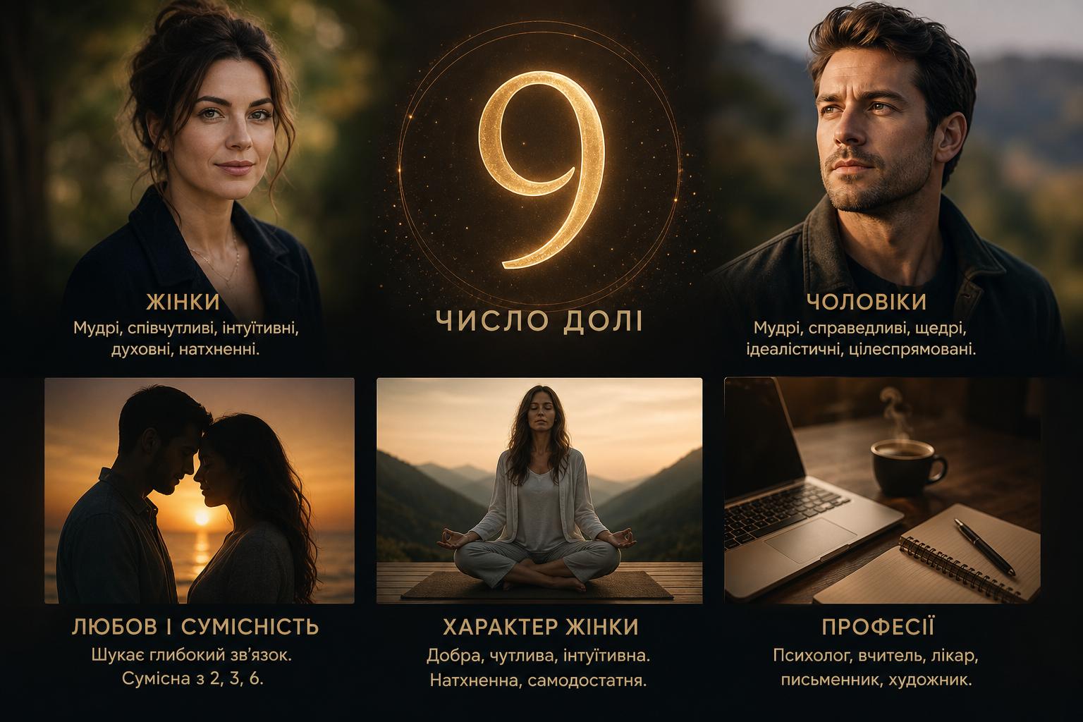 Значення числа долі 9: опис для жінок і чоловіків, сумісність і професії. Характер жінки з числом долі 9: особливості і любов Значення числа долі 9: опис для жінок і чоловіків, сумісність і професії. Характер жінки з числом долі 9: особливості і любов